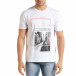Мъжка бяла тениска Keep on Rising tr080520-8 2