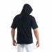 Мъжка тениска в черно с качулка tr110320-55 3