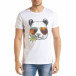 Мъжка тениска Panda Grass в бяло tr080520-25 2