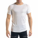 Slim fit бяла мъжка плетена блуза Biker tr110320-20 2