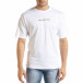 Мъжка бяла тениска с колоритен принт tr080520-4 2