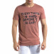 Мъжка розова тениска с принт tr110320-70 2