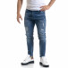 Мъжки сини дънки Slim fit с акценти tr110320-110 2