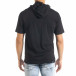 Черна мъжка тениска с принт и качулка tr080520-11 3