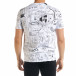 Мъжка бяла тениска с принт Naivety tr080520-14 3