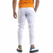 Мъжки бял панталон с ластик на кръста tr110320-121 3