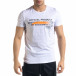 Мъжка бяла тениска с прозрачен джоб tr110320-30 2