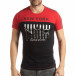 Мъжка червено-черна тениска New York tsf190219-51 2