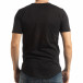 Черна мъжка тениска с ръкописен принт tsf190219-16 3