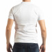 Мъжка тениска пике с акценти в бяло tsf190219-93 3