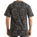 Мъжка черна тениска с удължен гръб tsf190219-26 3