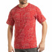 Мъжка червена тениска с удължен гръб tsf190219-27 2