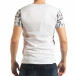 Бяла мъжка тениска с надписи tsf190219-12 3