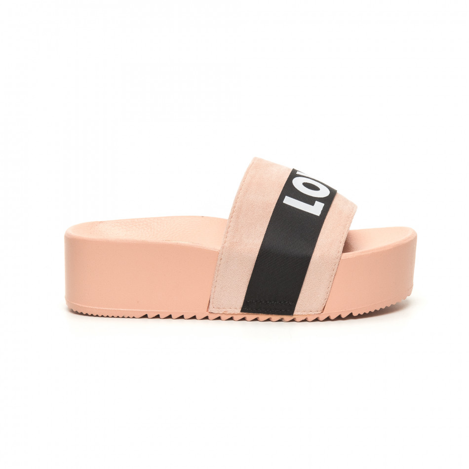Γυναικείες ροζ παντόφλες Sweet Shoes