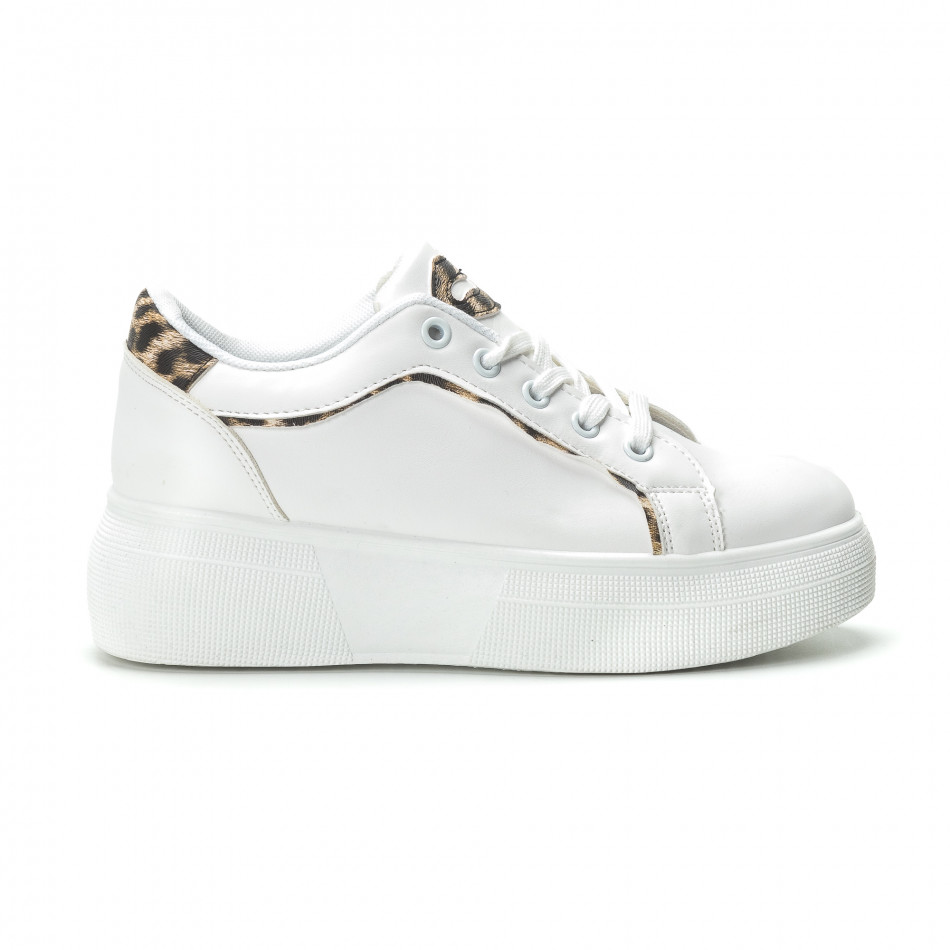 Γυναικεία λευκά sneakers Animal print