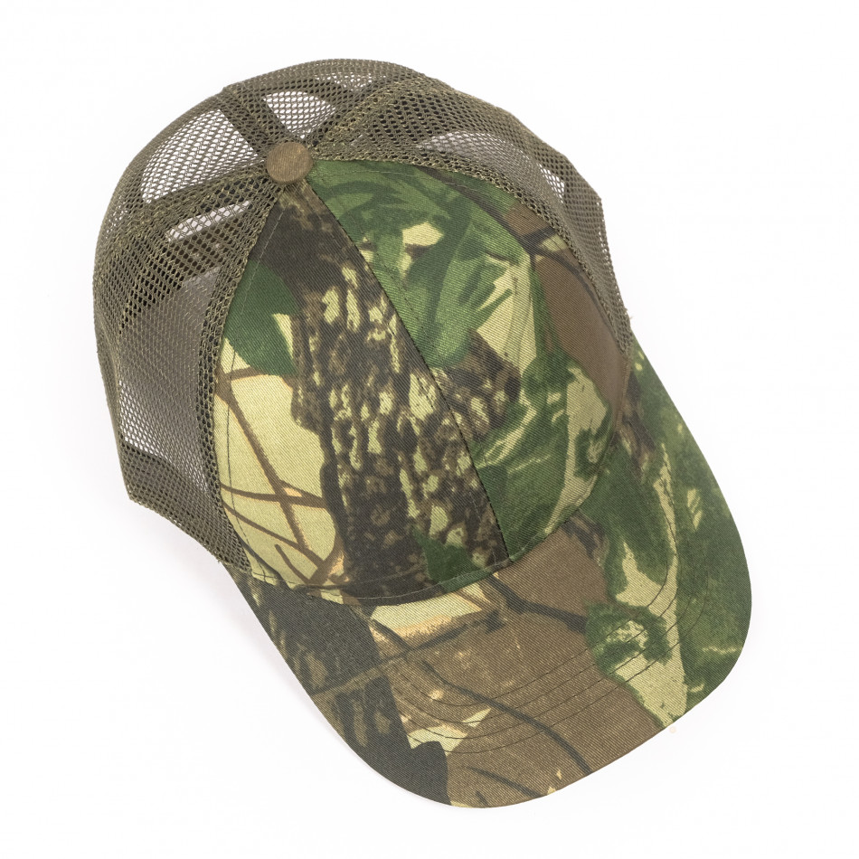 Ανδρικό πράσινο καπέλο μπέιζμπολ με δίχτυ