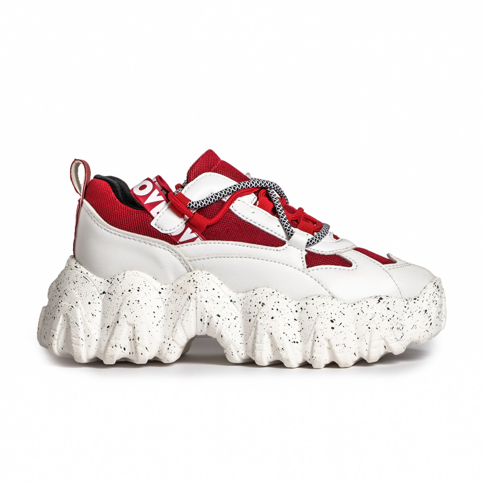 Sneakers Ultra Sole σε λευκό και κόκκινο