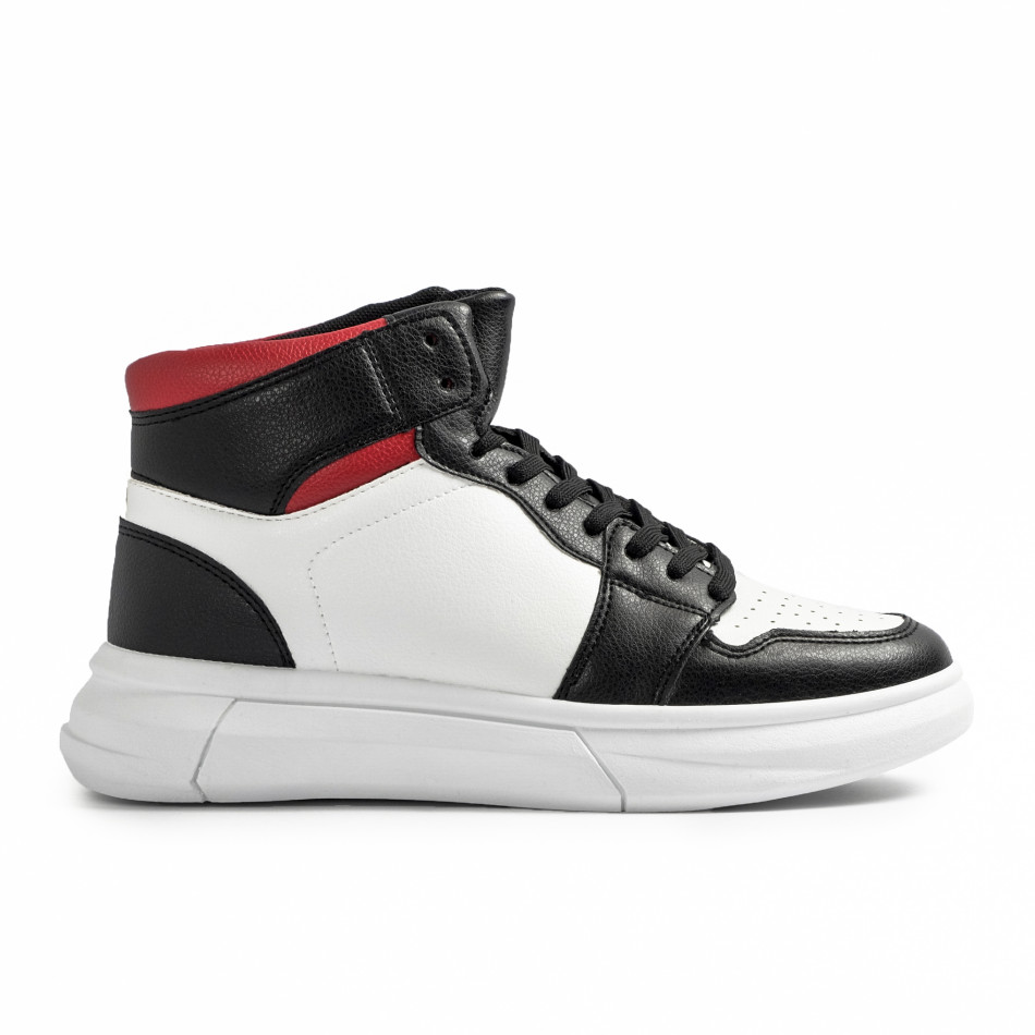 Ανδρικά sneakers σε λευκό και μαύρο