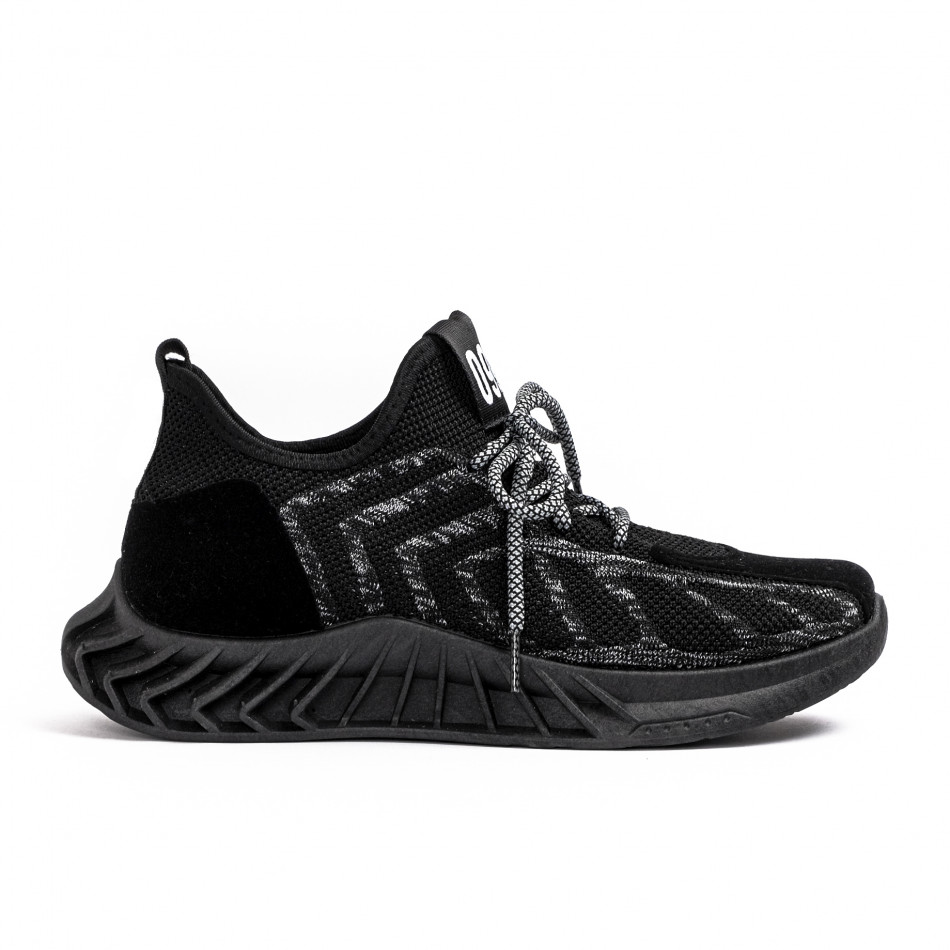 Ανδρικά μαύρα αθλητικά παπούτσια Fashion