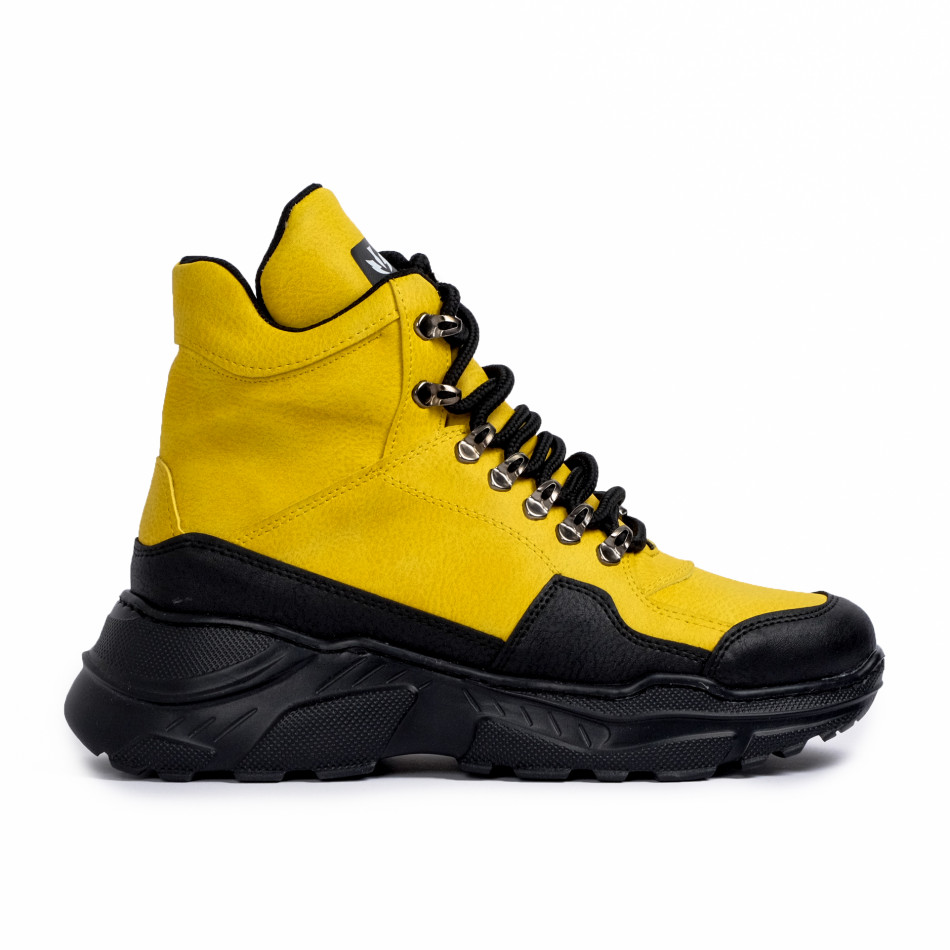 Ανδρικά κίτρινα sneakers Trekking design