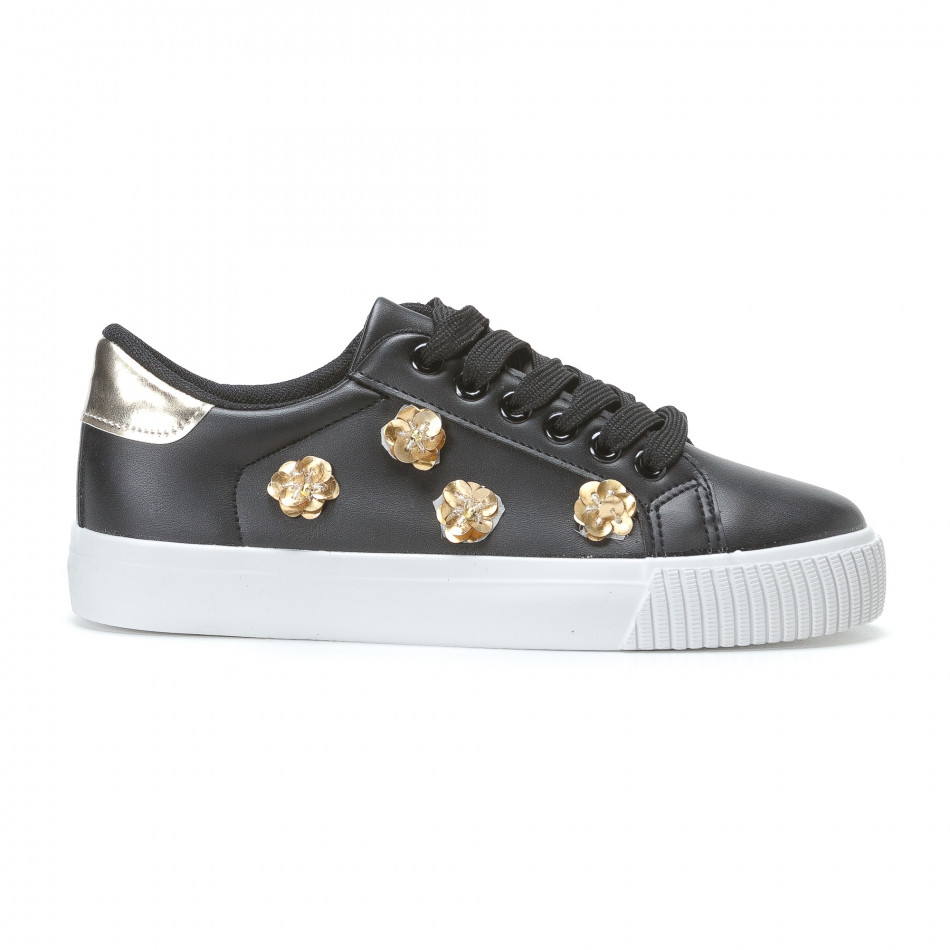 Γυναικεία μαύρα sneakers Exma