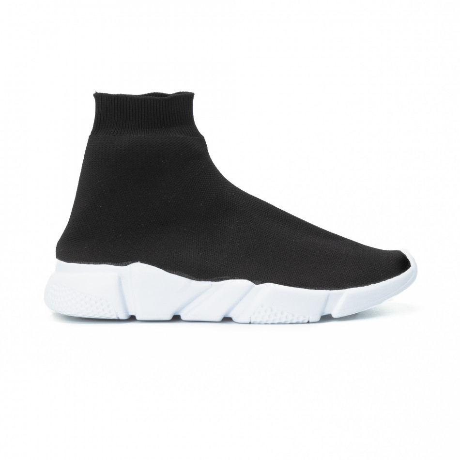 Ανδρικά μαύρα αθλητικά παπούτσια Slip- on