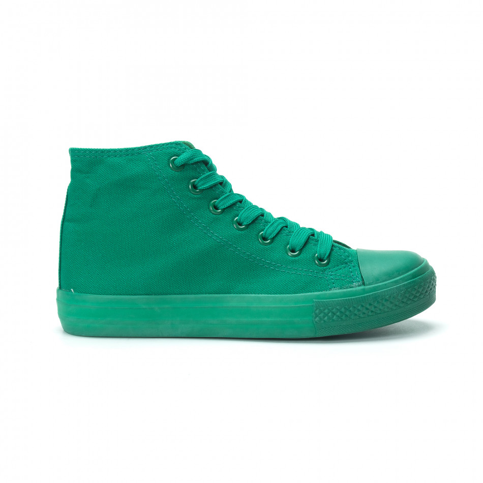 Γυναικεία πράσινα ψηλά sneakers