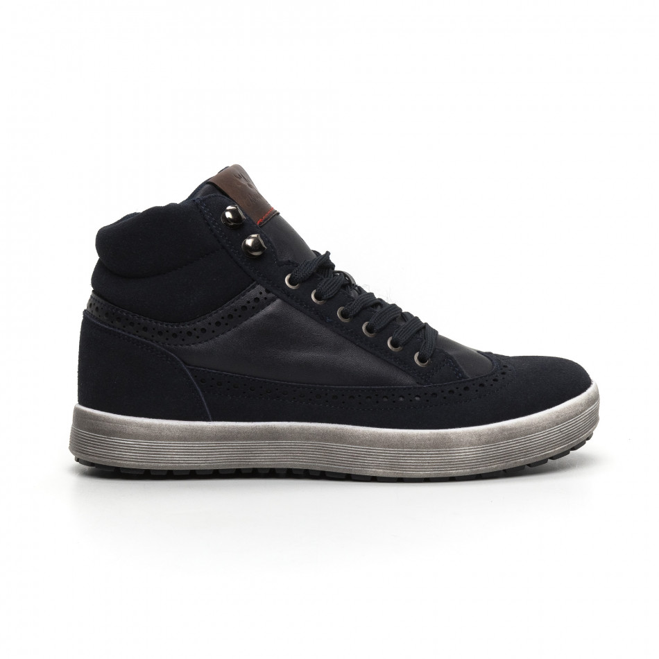 Ανδρικά γαλάζια sneakers Montefiori