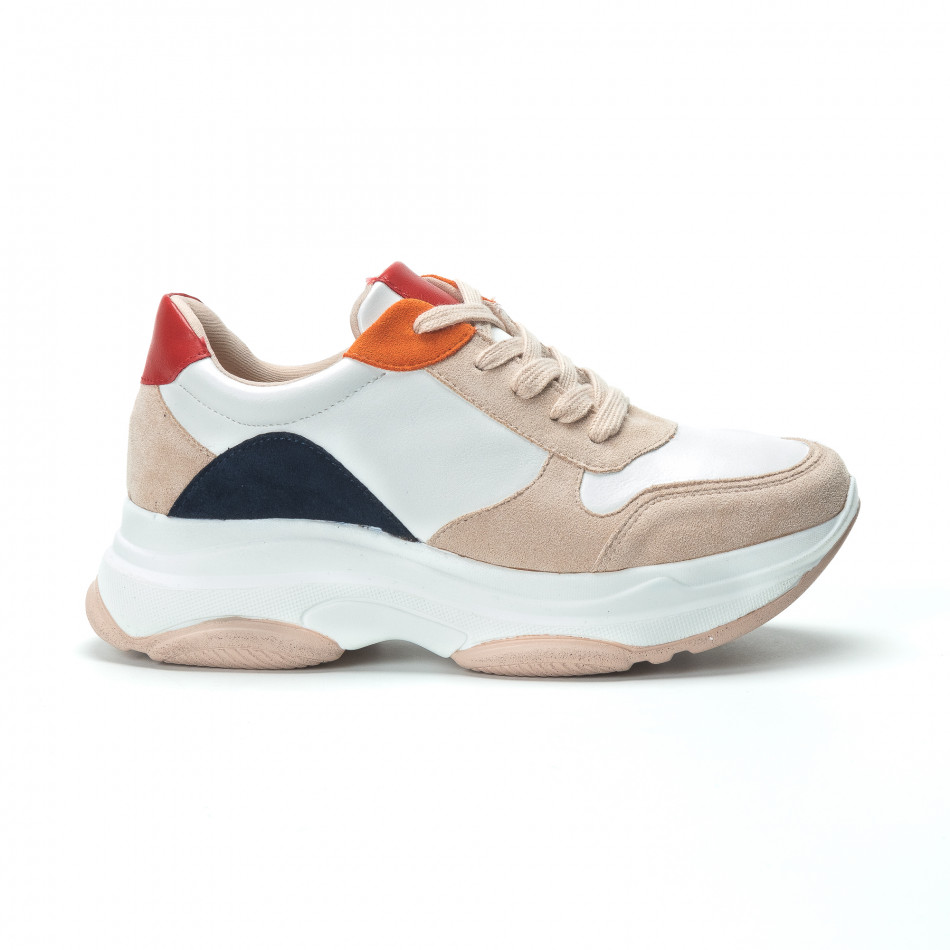 Γυναικεία πολύχρωμα sneakers με πλατφόρμα