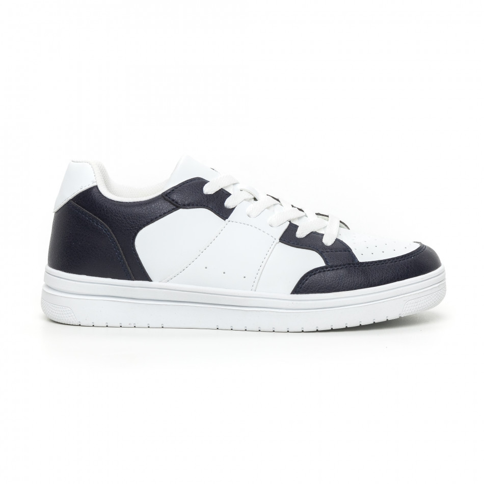 Ανδρικά skate sneakers σε λευκό και μπλέ
