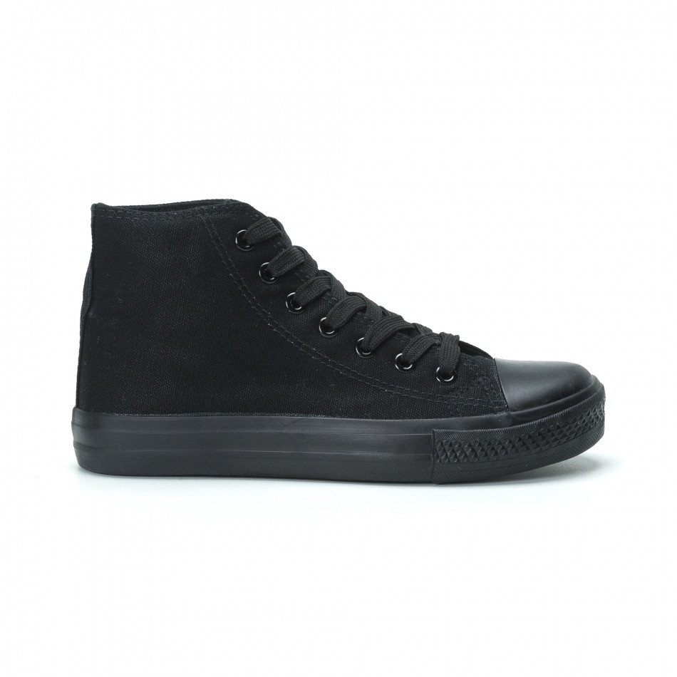 Γυναικεία μαύρα ψηλά sneakers
