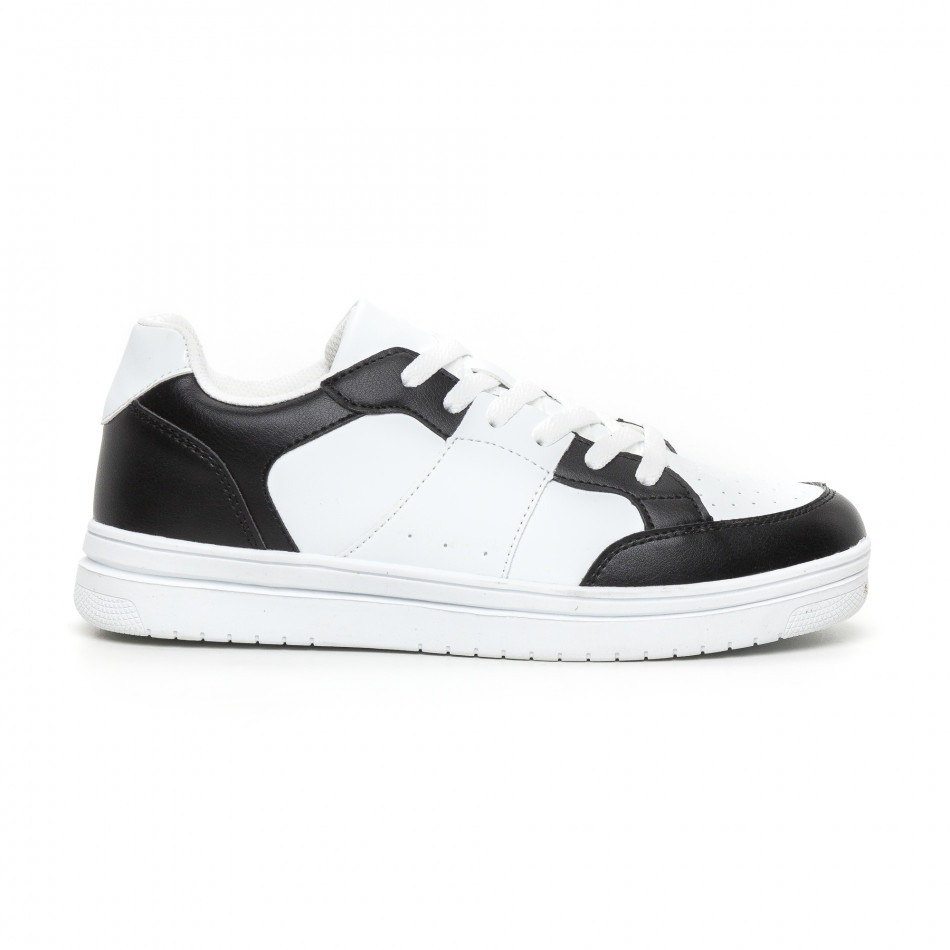 Ανδρικά skate sneakers σε λευκό και μαύρο