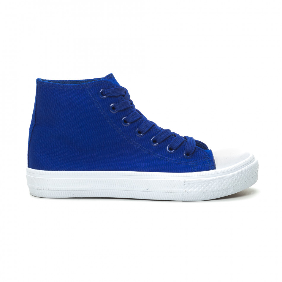Γυναικεία γαλάζια ψηλά sneakers Bella Comoda