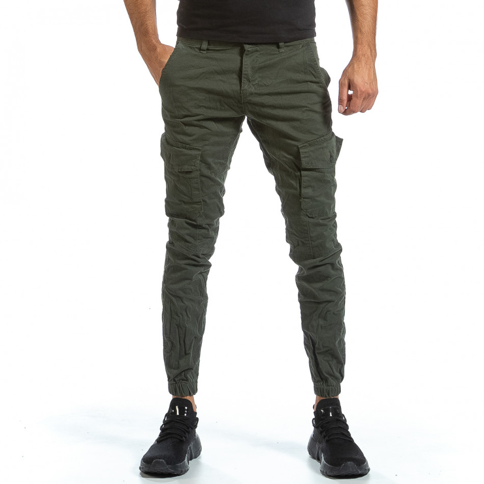 Ανδρικό πράσινο παντελόνι cargo Blackzi