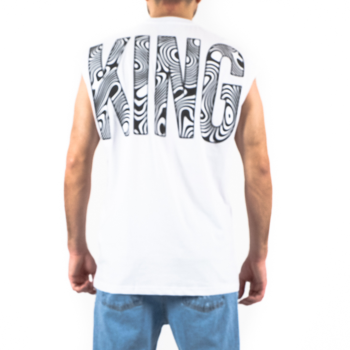 Ανδρική λευκή κοντομάνικη μπλούζα Breezy 22201113 φωτογραφία