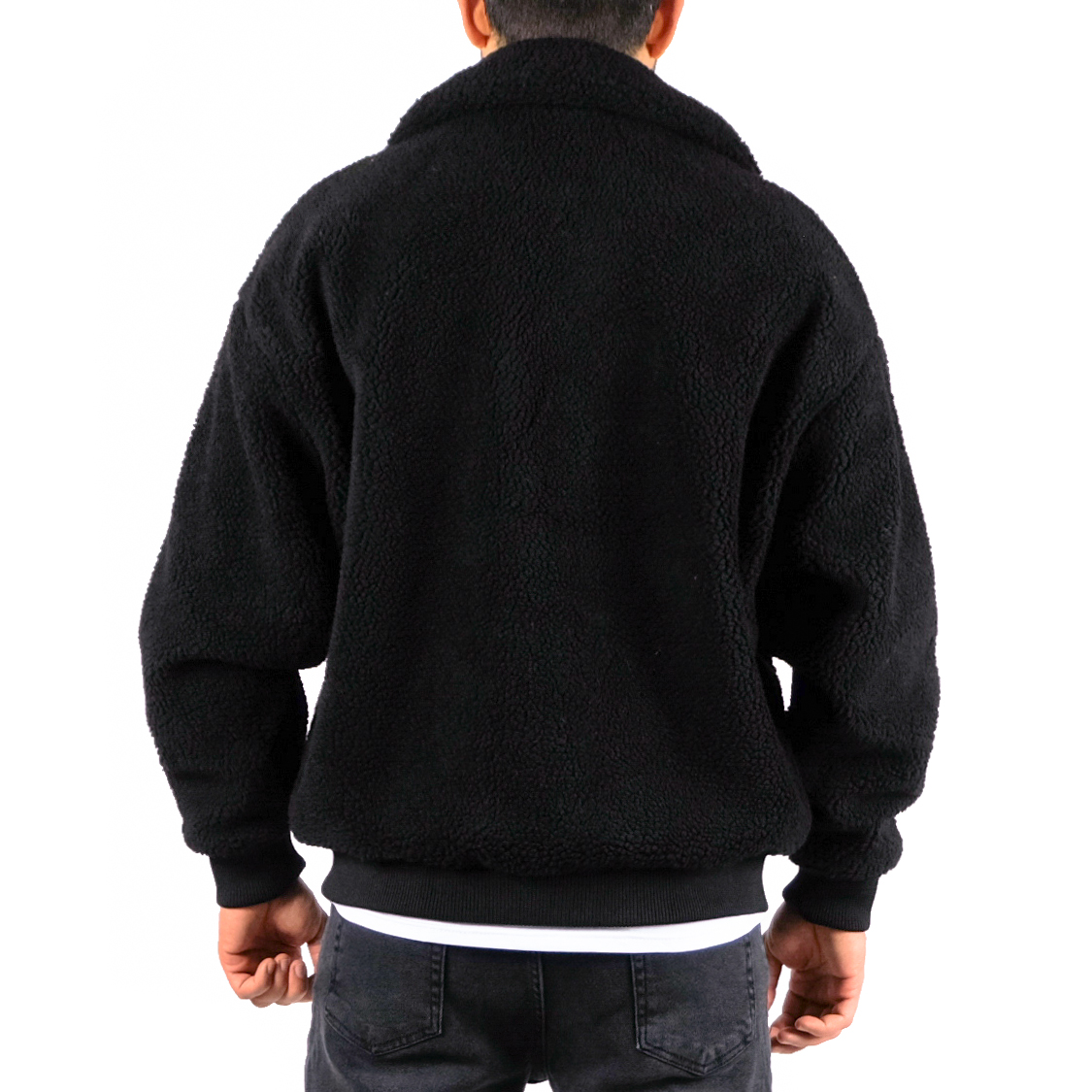 Ανδρικό μαύρο μπουφάν bomber Black Number BM65283 φωτογραφία