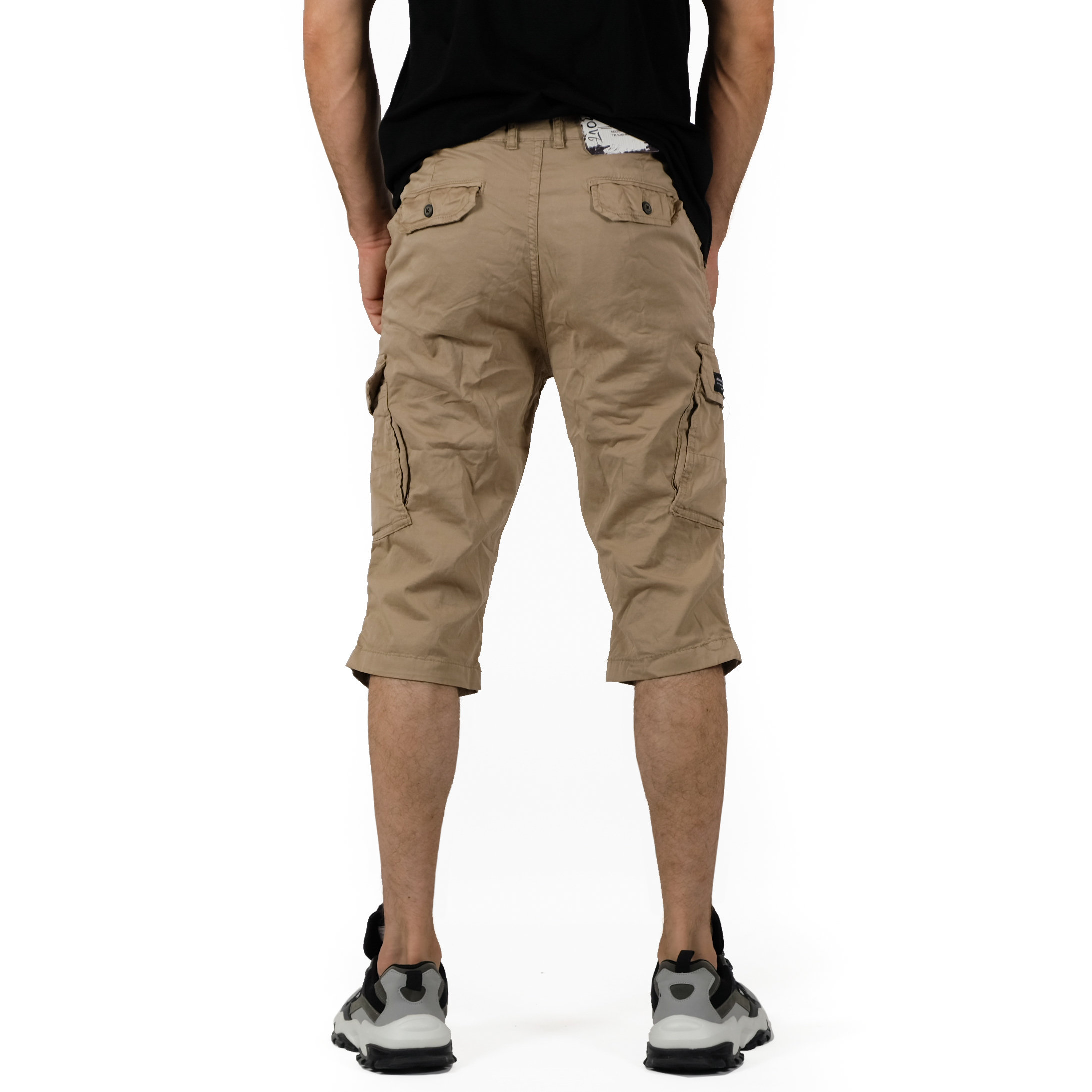 Blackzi Ανδρικό μπεζ βερμούδα Cargo Capri fit 2104 φωτογραφία