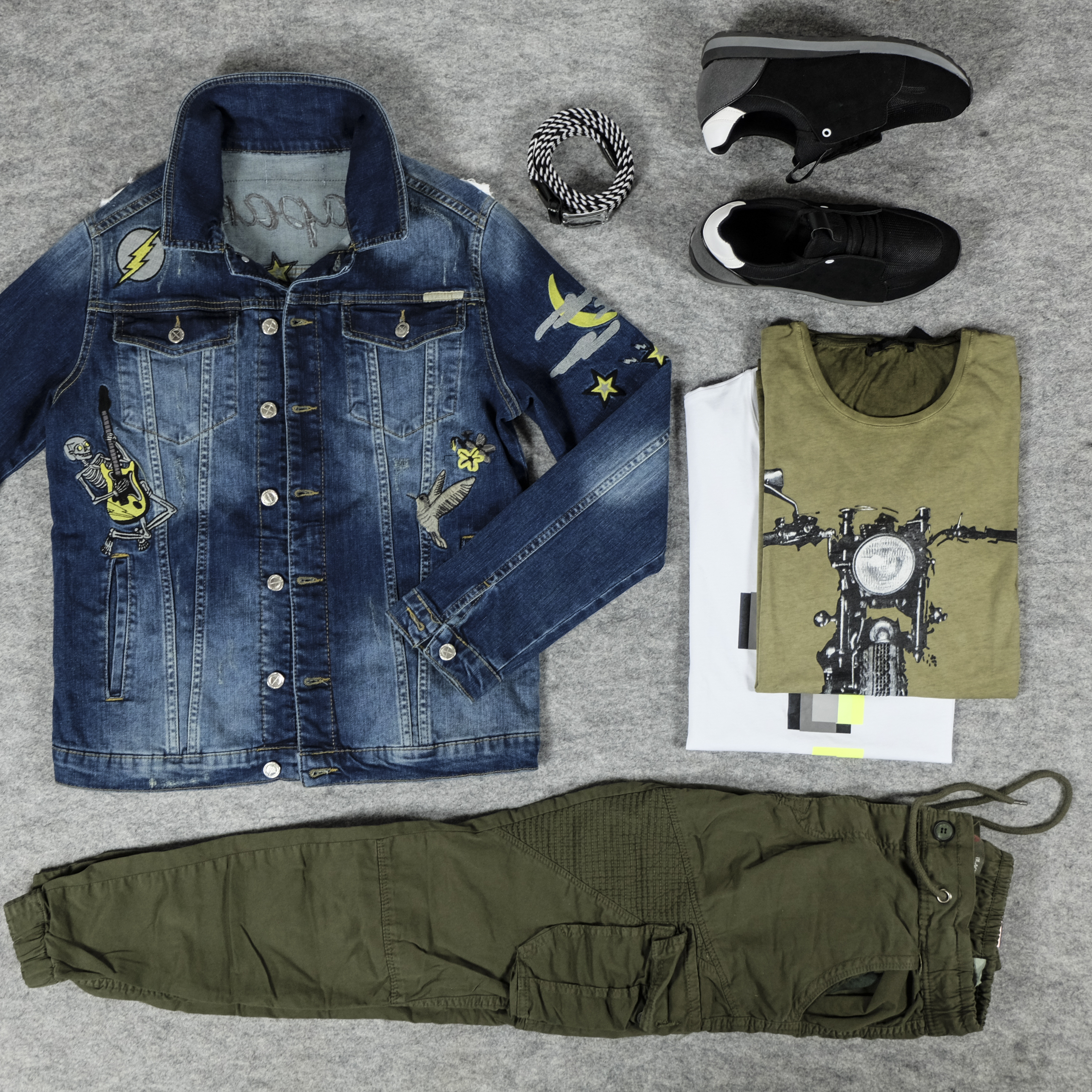 Black Island Ανδρικό γαλάζιο ανοιξιάτικο-φθινοπωρινό μπουφάν 1212 φωτογραφία