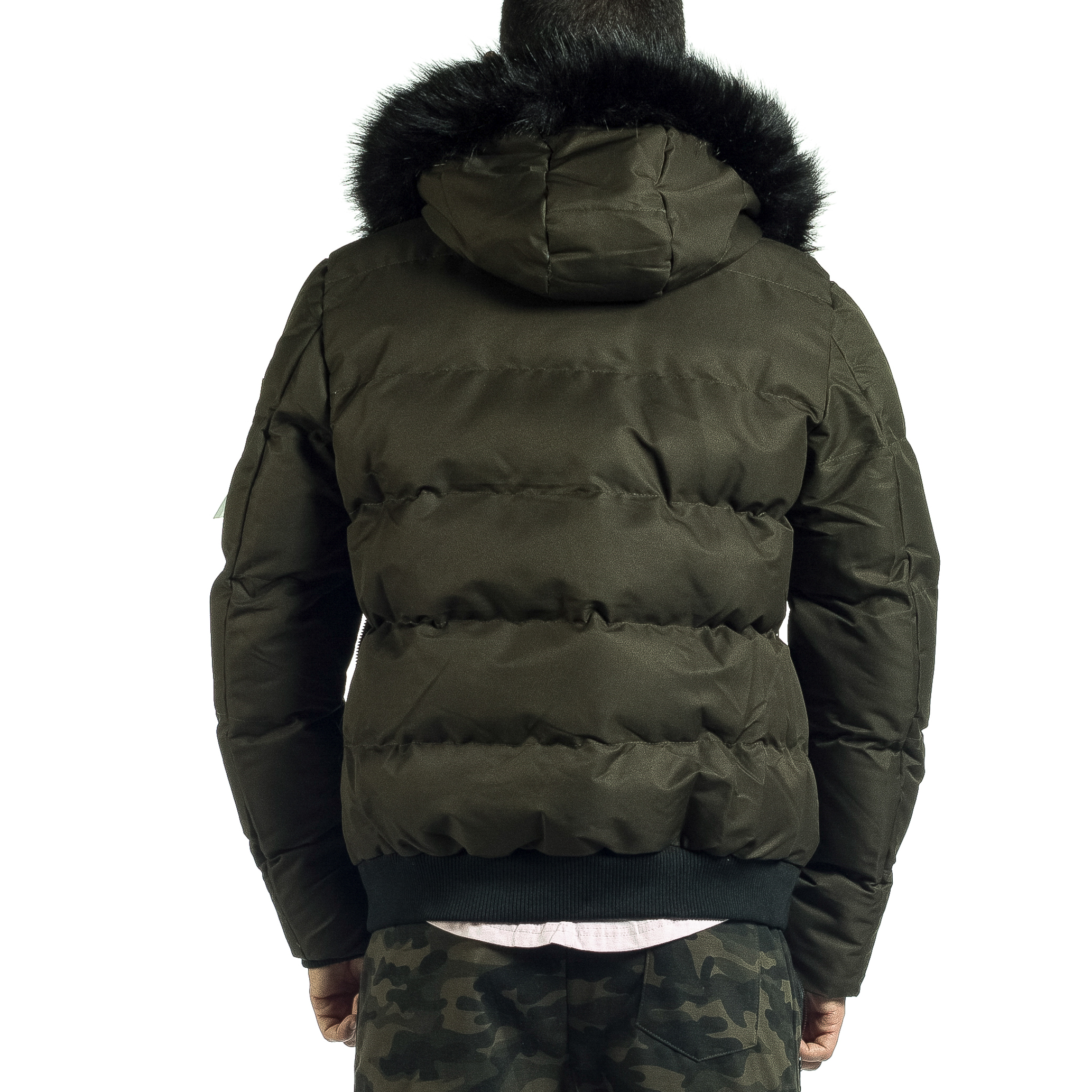 Ανδρικό πράσινο χειμωνιάτικο μπουφάν Bomber Waterproof TG-2980-3 φωτογραφία