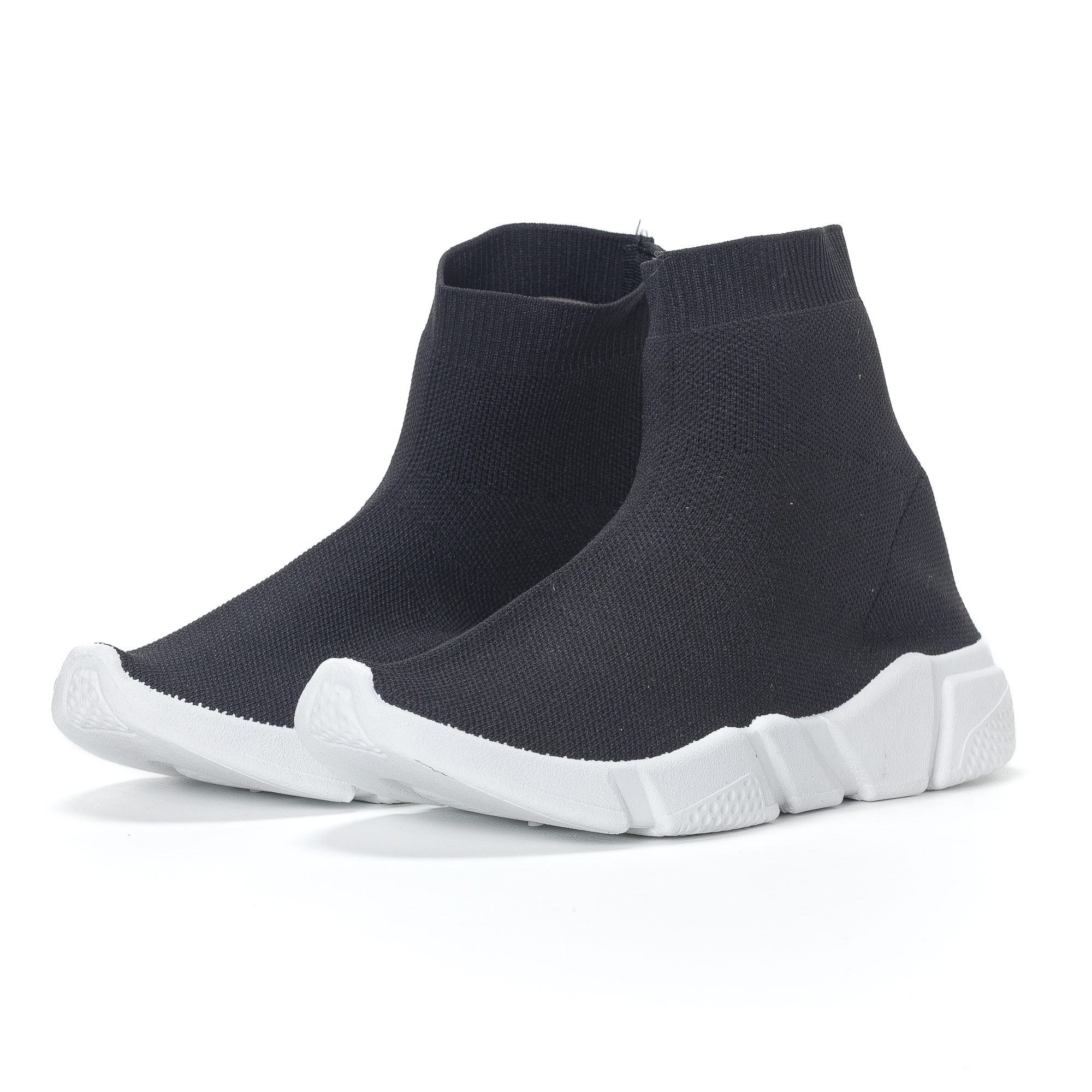 Γυναικεία μαύρα αθλητικά παπούτσια slip-on κάλτσα 285-600 / YJ259