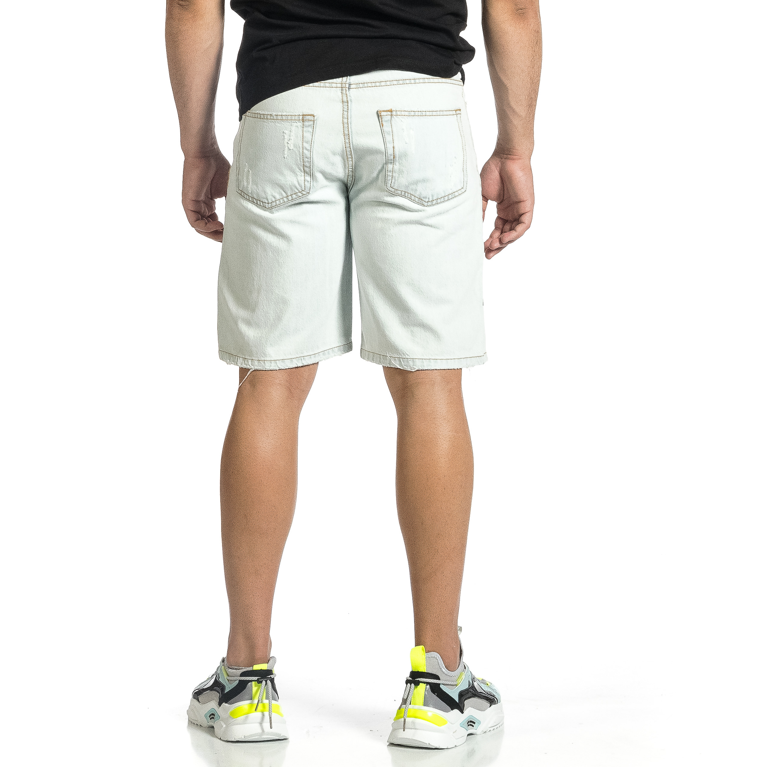 Ανδρικό γαλάζιο τζιν βερμούδα Loose fit RP114-UG03 φωτογραφία