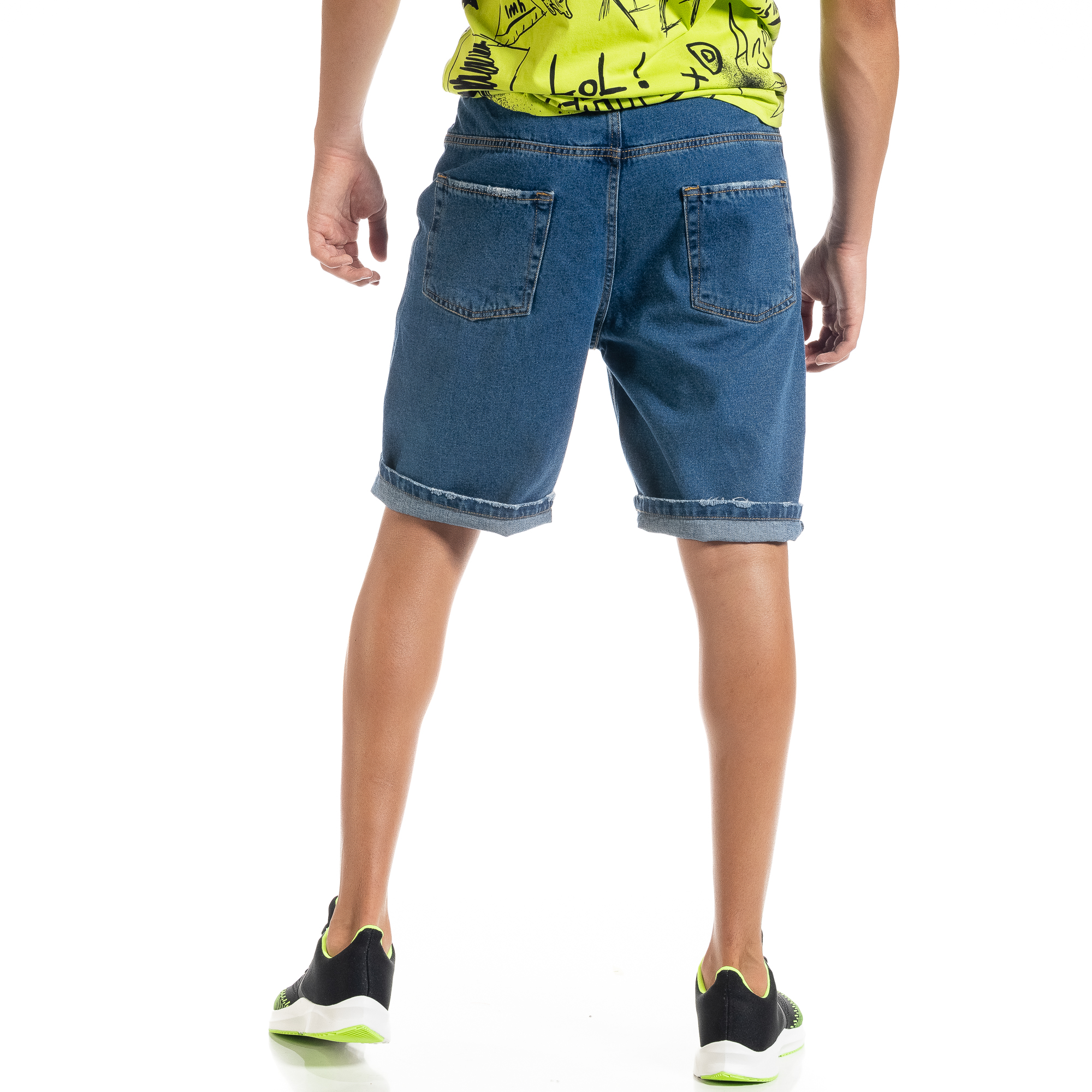 Ανδρικό γαλάζιο τζιν βερμούδα Ficko FK80 φωτογραφία