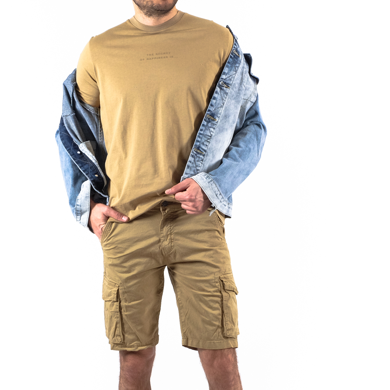 Ανδρικό μπεζ βερμούδα Y-Chromosome G6573-6 φωτογραφία