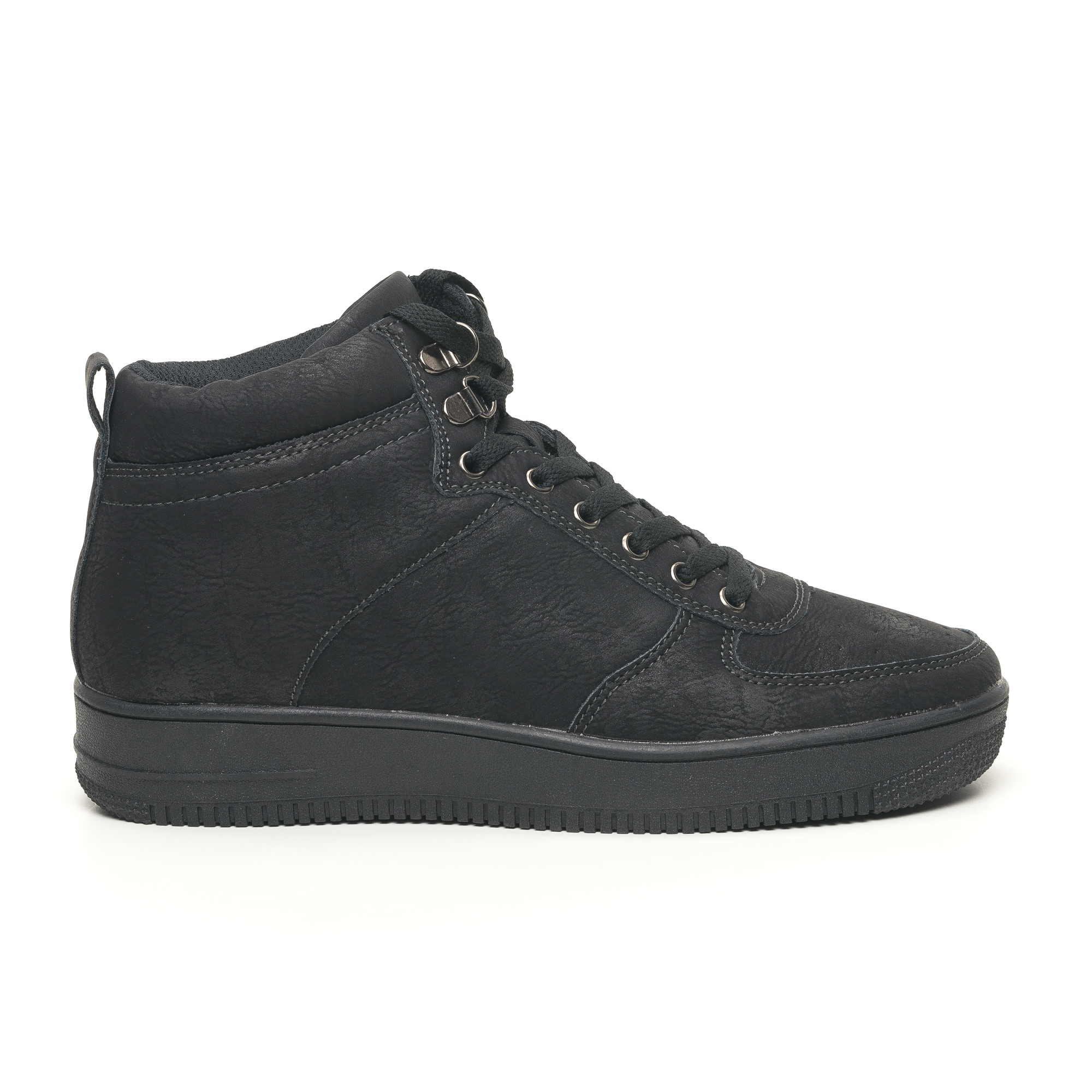 Ανδρικά ψηλά μαύρα sneakers τύπου μποτάκια