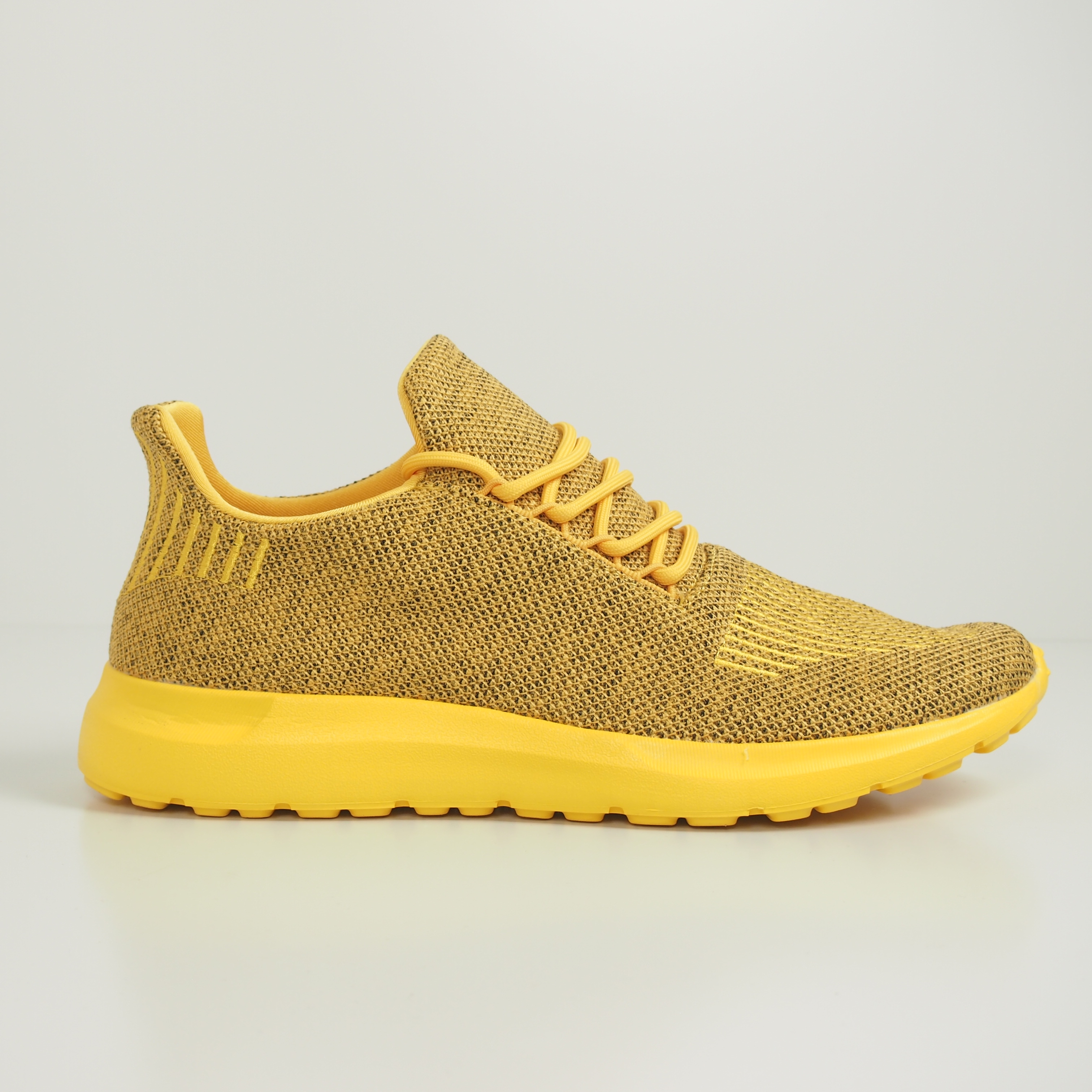 Ανδρικά κίτρινα μελάνζ αθλητικά παπούτσια με διακόσμηση